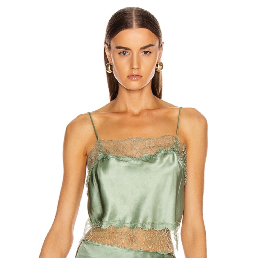 Sablyn Rose Silk Tank - Crop Cami